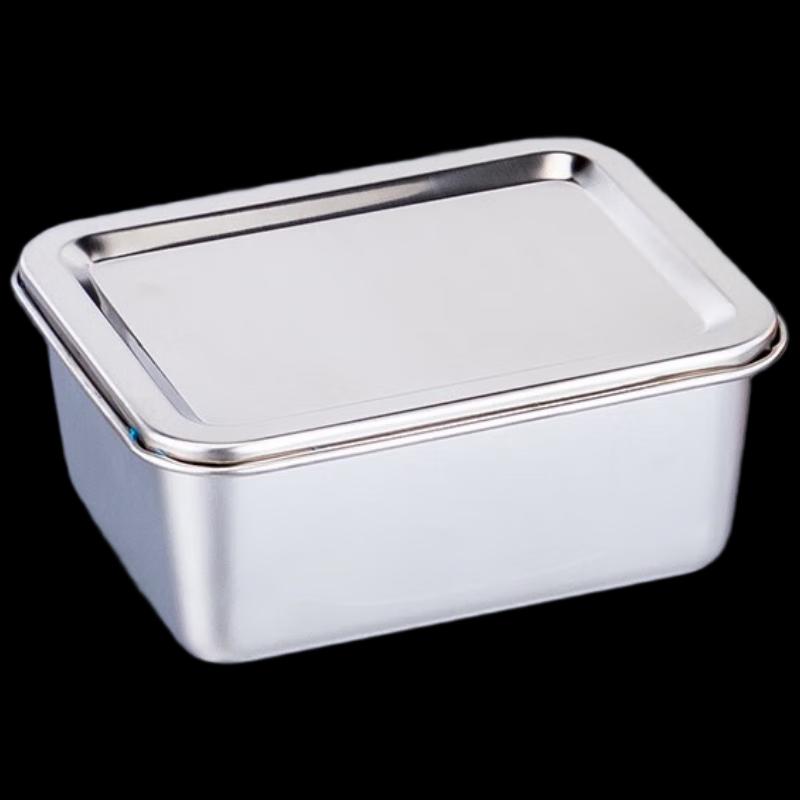 Huihuang 304 Stainless Steel Square Food Storage Container with Plastic Lid