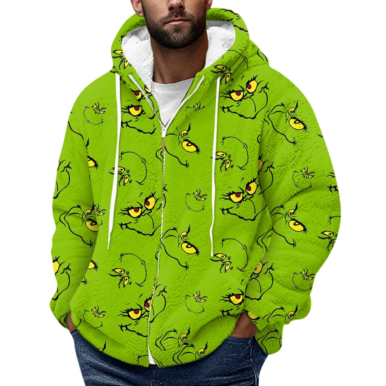 

Men S Winter Zipper Hooded Sweatshirt With Patch Pocket Casual Jacket XL