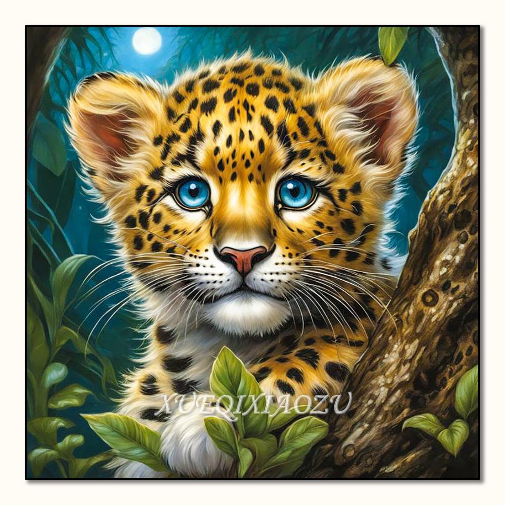 5D Diamond Painting Animal Dog Tiger Cat Cross Stitch Mosaic Kits Home Decoration Wall Stickers DIY Handmade Gift