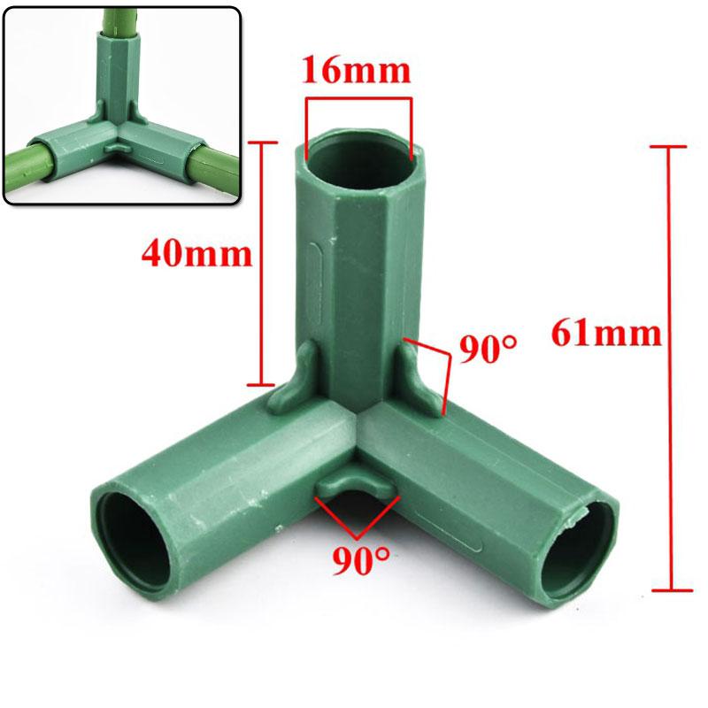 10-30Pcs 16mm Plants Support Connectors ,2/3/4/5-way Garden Greenhouse Bracket Rod Joints Frame Building Fixed Accessories DIY