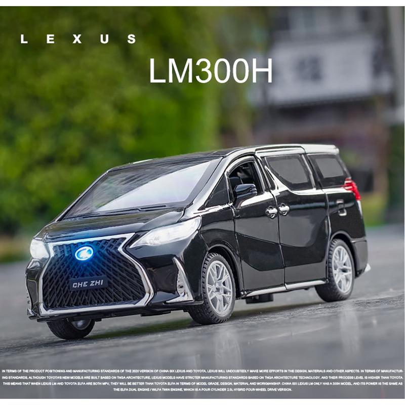 1/32 Scale LM300H Diecast Car Model Toy, Pull Back Toy Vehicle with Sound and Light for Kids Toddler Boys Girls Gift Collection