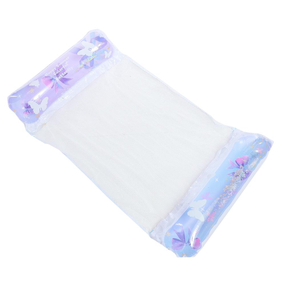 Inflatable Hammock Floating Chair with Backrest - Foldable Summer Pool Party Lounger.