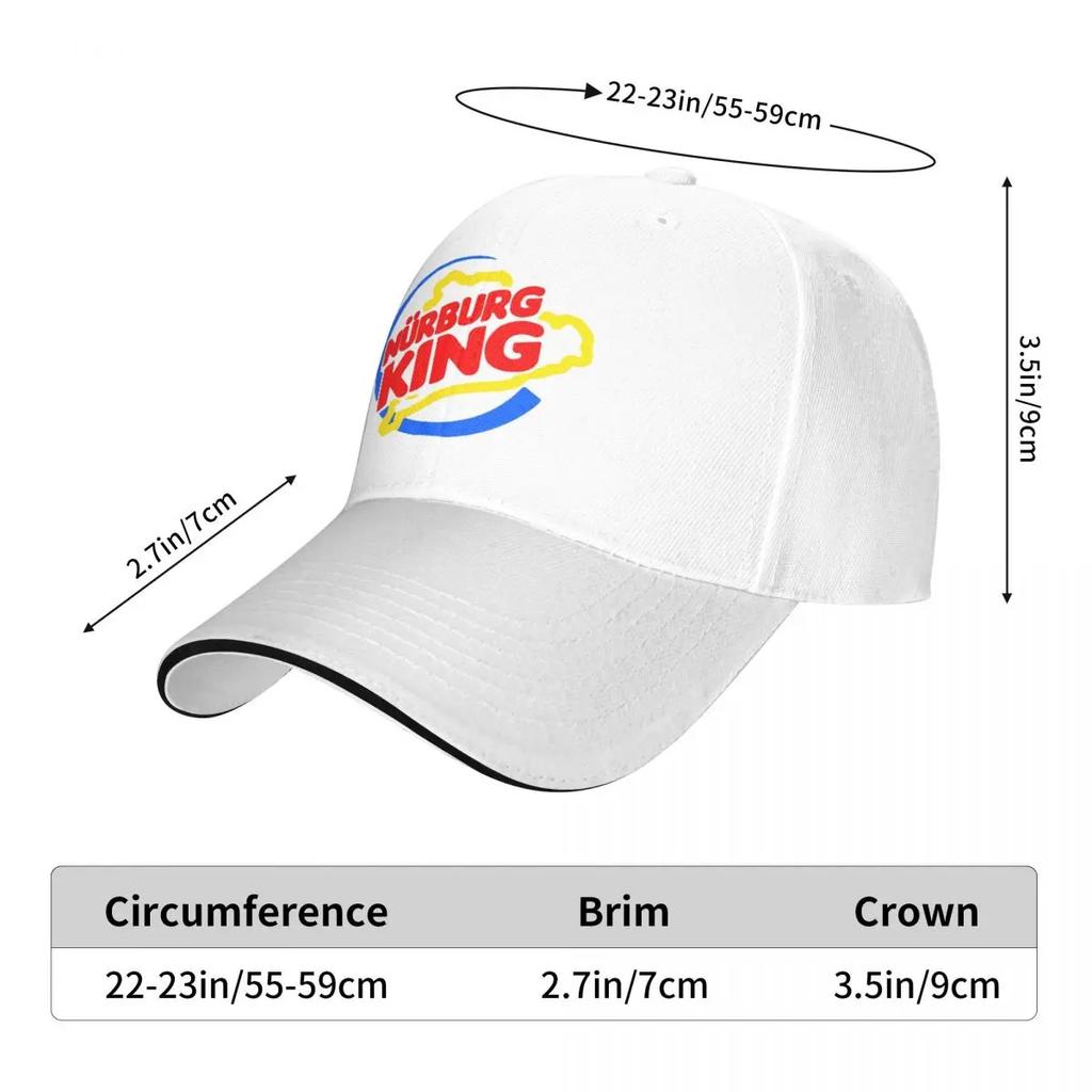Nurburg King Baseball Cap Fashion Racing Sandwich Cap Men Women Adjustable Caps Hat Running Golf