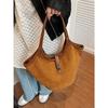 Autumn Winter Vintage Faux Suede Women Bag  New Large Capacity Commuter Handbags Female Casual Shoulder Bags