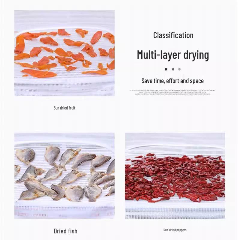 Windproof and Mosquito-proof Portable Folding Food Drying Rack for Vegetables and Fish