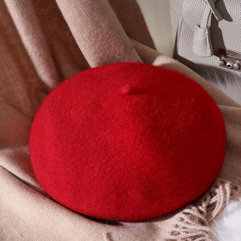 Beret autumn and winter face little girl painter hat versatile classic British retro newsboy hat