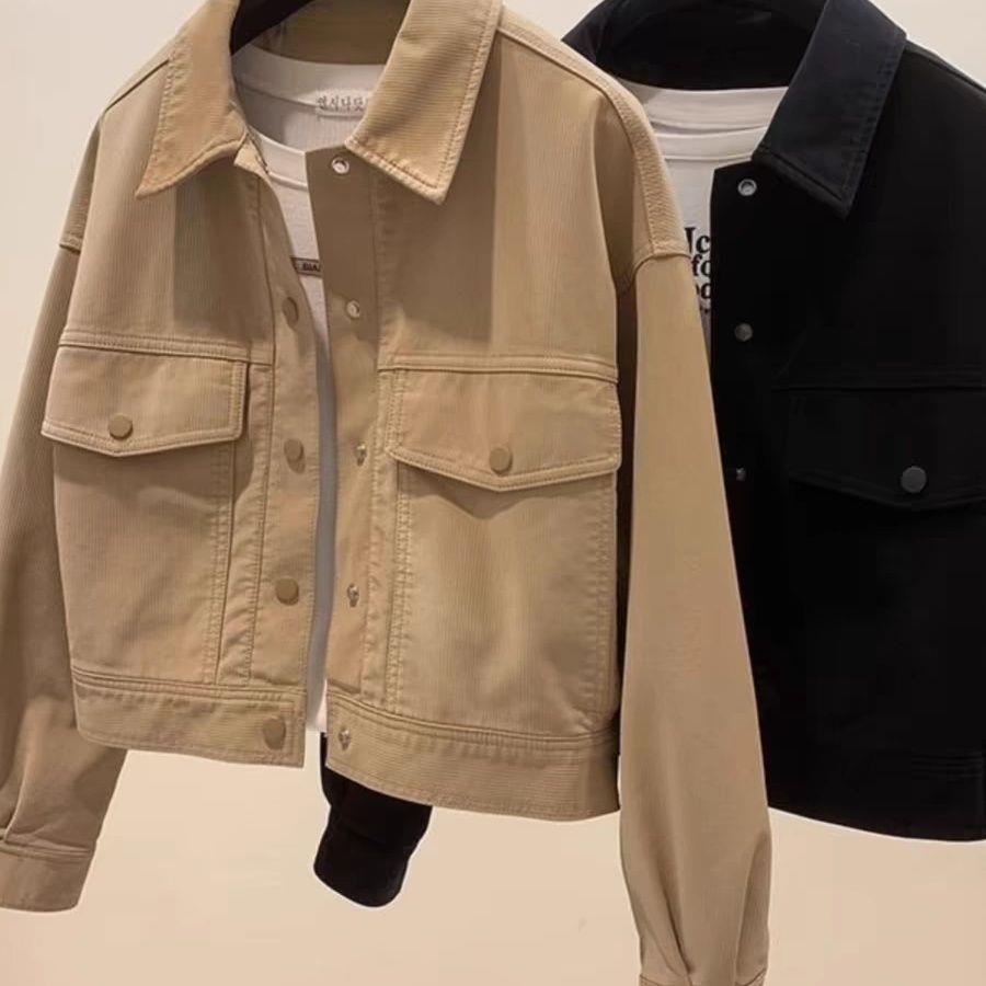 Giacca da Donna Nera Stile Europeo Vestibilità Larga Petite - Arrivo Primavera 2025