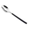 Luxury Black Silver Stainless Steel Dinner Set Black Handle Cutlery Set Mirror Silver Knife TeaSpoon Fork Dinnerware 1pc