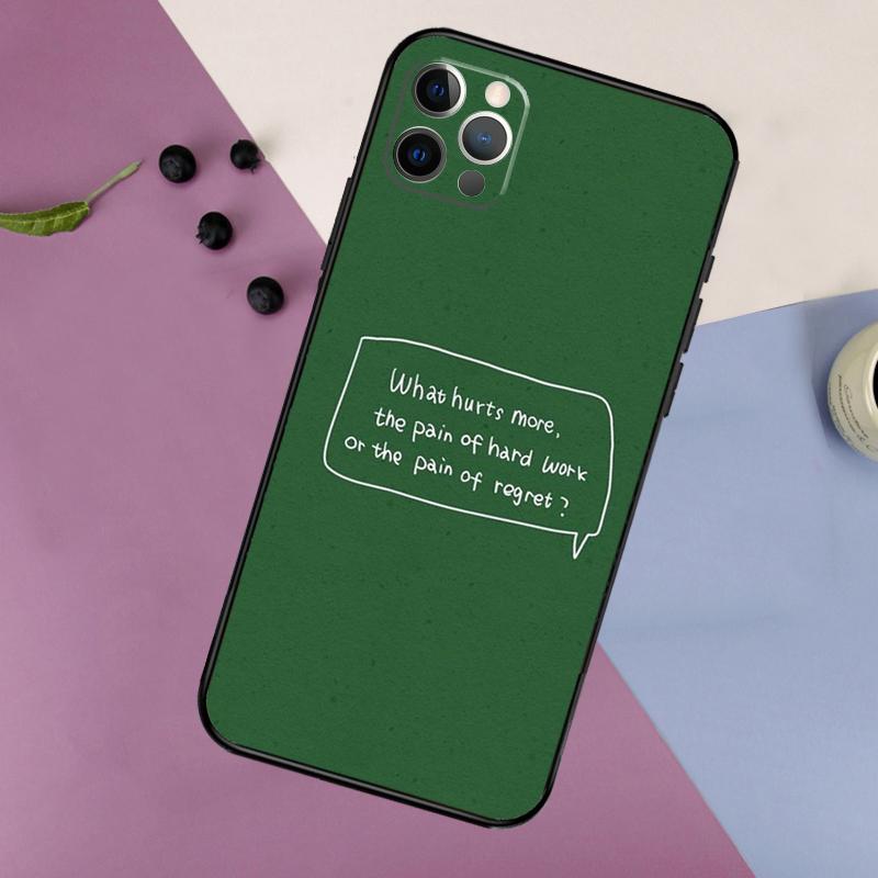 Green Aesthetic Phone Case For iPhone 16 15 14 13 12 11 17 Pro Max 13 Mini 16 Plus 16e 17 Air Bumper Cover