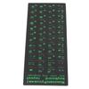 Russian Keyboard Sticker Waterproof Dustproof Green Russian Keyboard Replacement Sticker for Desktop PC Laptop 1.3x1.1cm