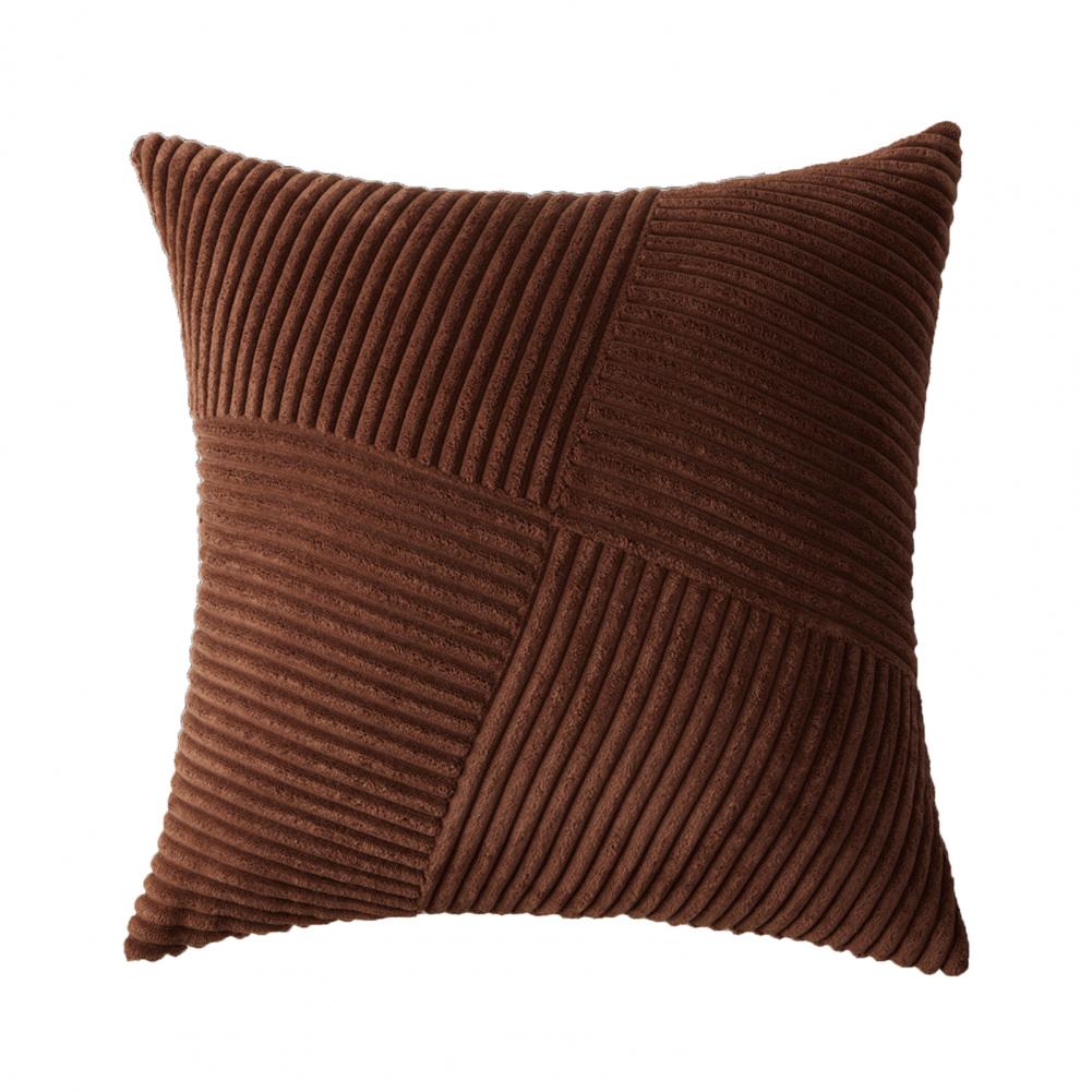 Corduroy Throw Pillow Cover Geometric Pattern Pillowcase Boho Textured Corduroy Patchwork Pillow for Farmhouse Sofa Room