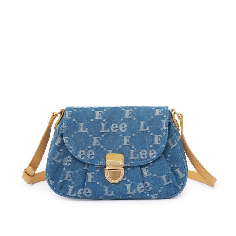 New Lee Fabric Crossbody Bag, Shoulder Bag Medium Women's Denim Blue LE240008M-503
