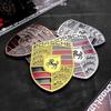 3D Metal Car Hood Front Modification Sticker Body Decorative Decal For Cayenne Panamera Macan 911 718 918 Taycan Boxster