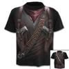 Herren Casual Lustiges 3D-gedrucktes T-Shirt Sommer Kurzarm Punk-Stil Tops