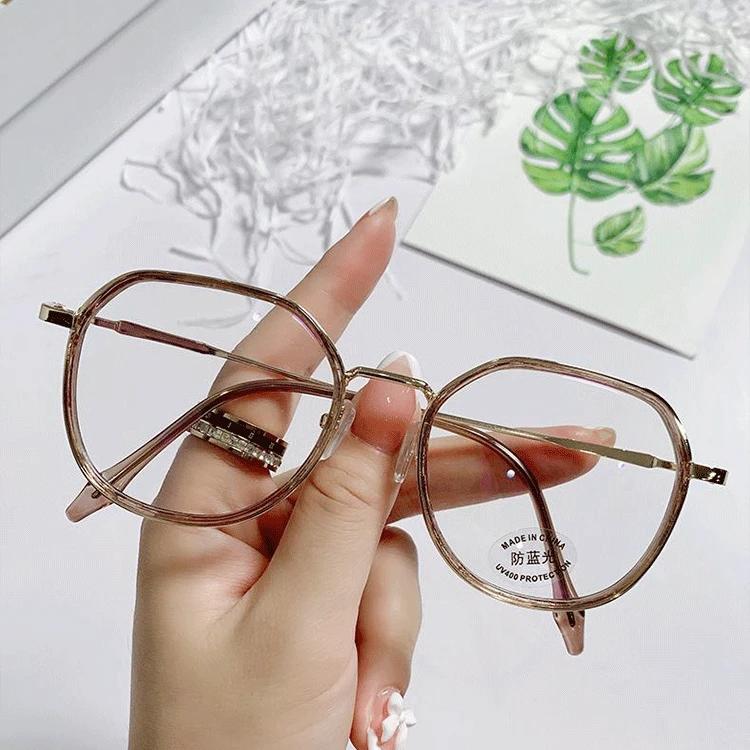 Finished Myopia Glasse Women with Minus Degree Round Nearsighted Eyewear Diopter  -0.5 -0.75 -1.25 -1.5  -2.0 -2.5 -3.0 To -6