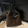 Winter Simple Large-capacity Bag Women's Simple Messenger Bag Commuter Shoulder Fashion Bag Leopard Print Shoulder Bag Tide