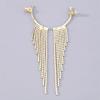 Simple Popular Earrings Tassel Design Shiny Rhinestone Comfortable To Wear Versatile Stylish Earrings