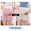 Maternity Ice Silk Safety Pants, Three-Quarter Length, Anti-Exposure, Lightweight for Summer.