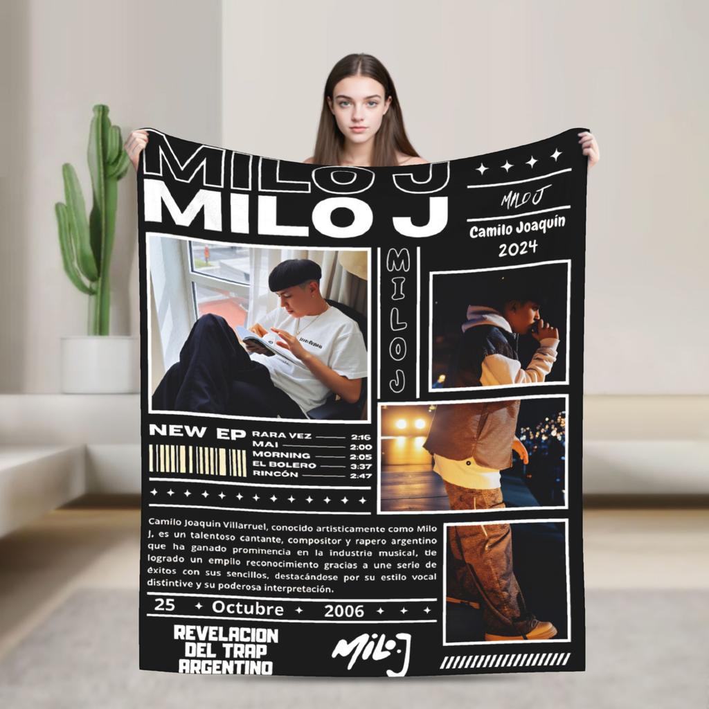 Milo J Argentinischer Rapper Warme Weiche Decke Flugzeugreise Plüsch Überwurf Lustiger Sofa Sessel Flanell Tagesdecke Schlafsofa Abdeckung