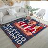 Atletico Madrid Customized Name Carpet Perfect for Foyer Game Room Balcony Dormitory Antislip Carpet Anime Office Decor Gift for Festivals