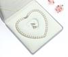 Genuine Pearl Necklace Earrings Set White Heart Keeper Quality Guaranteed Pearl Necklace Set for Ceremonies [Tsuyatama] & 8.5-9mm [Dedicated Box]