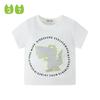 Boy T-shirt Short Sleeve Pure Cotton Dinosaur Print Reflective Clothing Children's Half Sleeve Summer Baby Boy Tops Children's Clothing