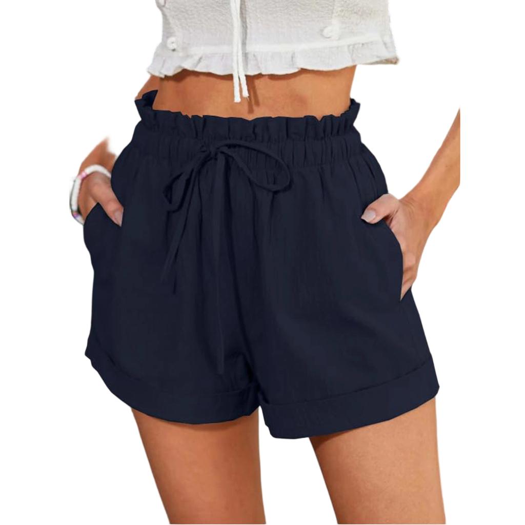Women's Casual And Comfortable -Color Summer Shorts With Pockets
