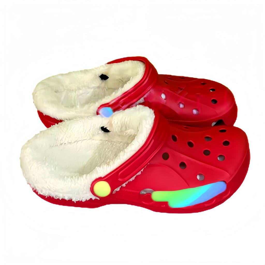 Beiya Fleece-Lined Wool Slippers - Men's & Women's Warm Cotton Hole Shoes for Autumn/Winter