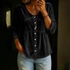 Women's Casual Velvet V-Neck Long Sleeve Top for Everyday Wear