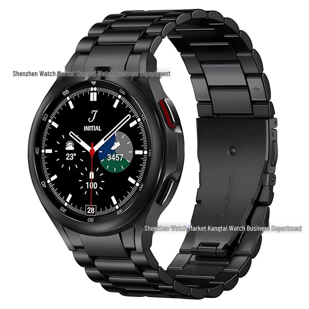 Compatible Stainless Steel Band for Samsung Galaxy Watch 7/6 Classic – Three-Bead Integrated Design