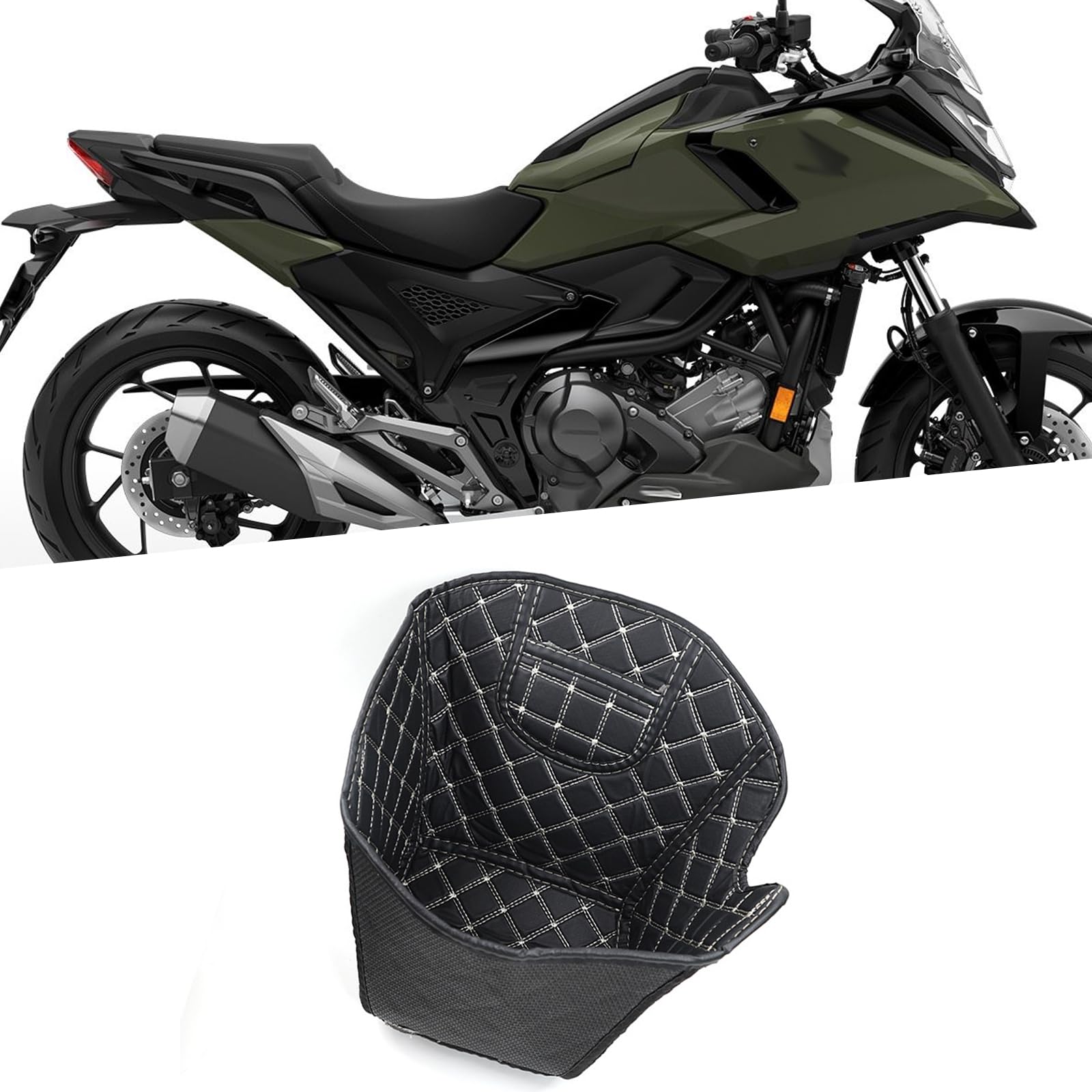 KAGEFUNE Для NC750X NC 750X 2025 Мотоциклетный ящик для хранения Вкладыш в багажник Сумка под сиденье Кофр белый