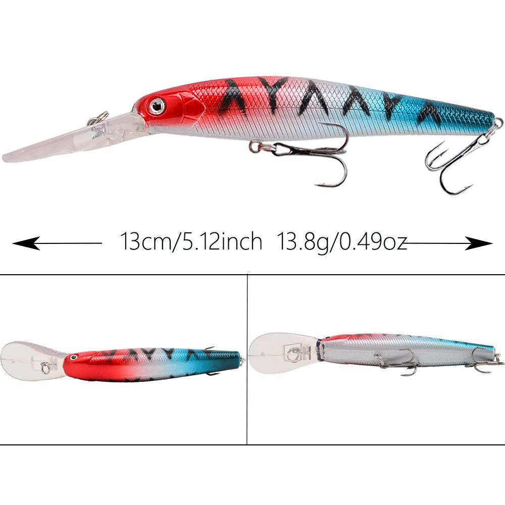 Deep Diving Bionic Minnow Lure - 13cm/13.8g Floating Fishing Lure