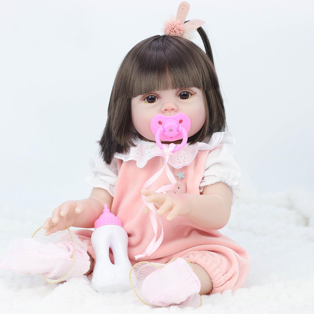 Nova Boneca Boneca de Simulação 53cm Boneca Reborn Pode Beber Água Urinar Boneca de Bebê de Esmalte Brinquedo Infantil