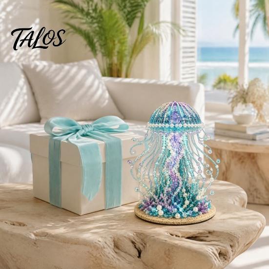 Creative Gifts for Holidays Beaded Ocean Animal DIY Kit, 3D Octopus Shark Craft Handmade Ornament Making Set Sea Animals Bead Art Project Adults,