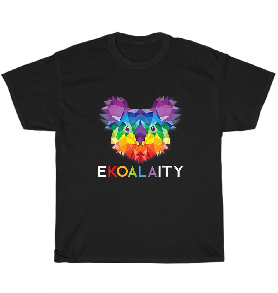 

EKOALATY Koala Rainbow Flag LGBTQ Gay Lesbian Pride T-Shirt Unisex Tee Gift NEW L