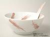 Arita ware Shingama Ultimate for Red Rice Diameter Lotus Dishwasher Made in R2122 "The Spoon" Ramen, Ear, approx. 16cm, Spoon, Flower, Ceramic, safe,