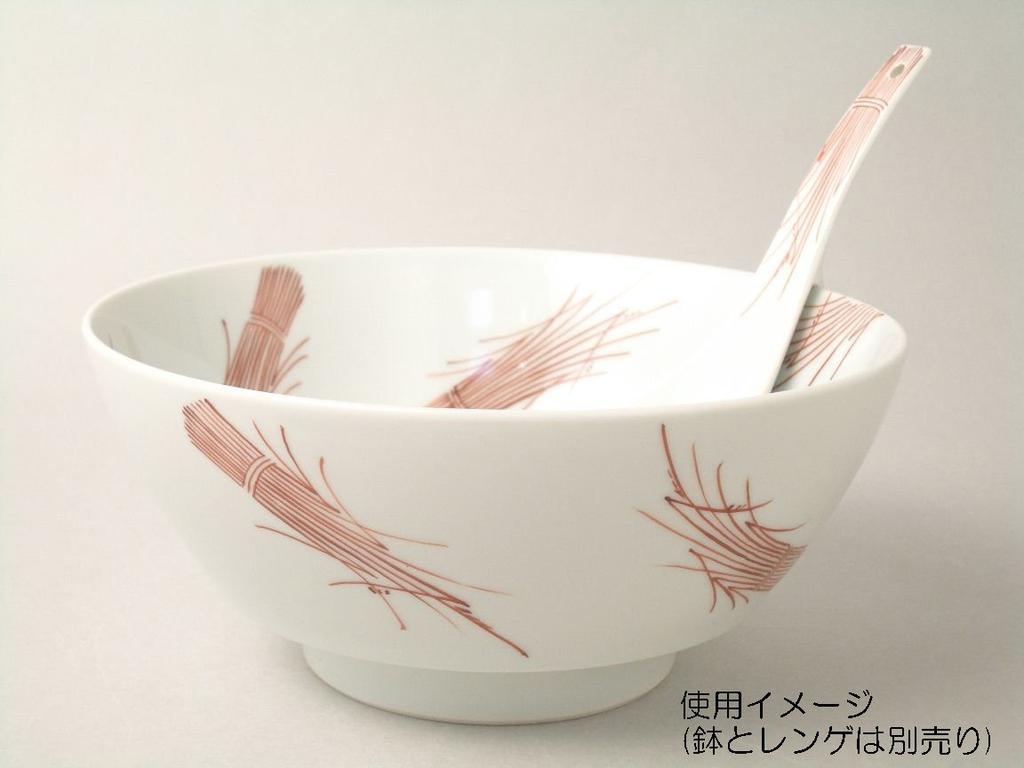 Arita ware Shingama Ultimate for Red Rice Diameter Lotus Dishwasher Made in R2122 "The Spoon" Ramen, Ear, approx. 16cm, Spoon, Flower, Ceramic, safe,