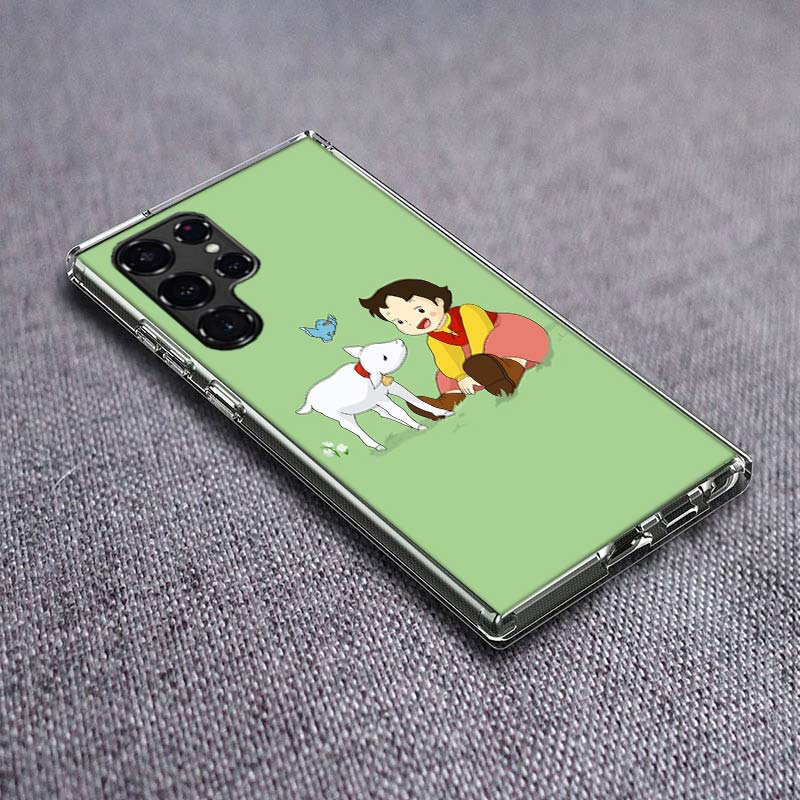 Heidi Cartoon Phone Case For Samsung Galaxy S24 S23 S21 S20 FE S22 S26 Ultra S25 Edge S10 Plus Cover Clear TPU Capa Shell Coque