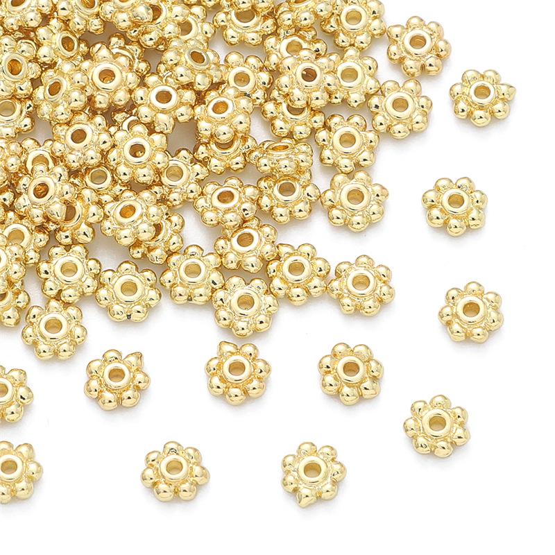 14K Gold-Filled Schneeflocken-Blumenkelch-Abstandshalterperlen für DIY-Schmuck- und Armbandherstellung
