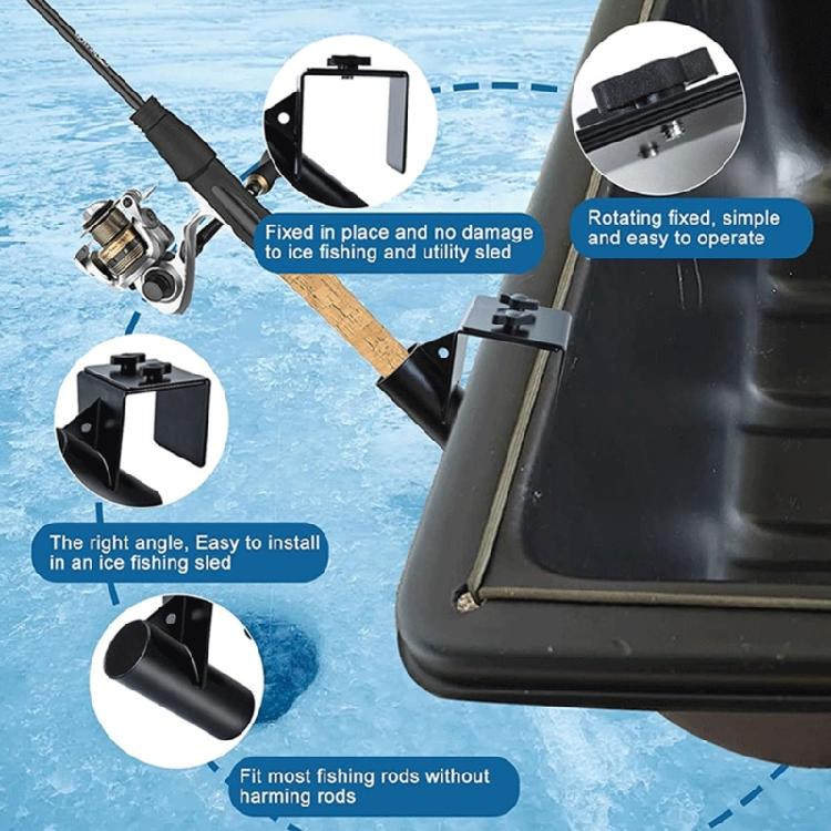 Adjustable Ice Fishing Rod Holder Adjustable Ice Houses Sled Boats Fishing Poles Storage Rack Outdoor Fishing Accessories