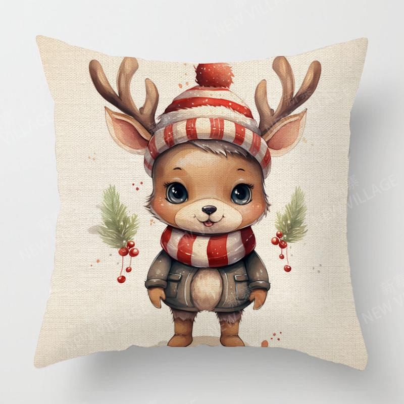 Decorative Cushion Home Living Room Decor Throw Pillow Cover 40*40 40X40Cm 60X60Cm 45X45Cm 50X50Cm Plant Winter Merry Christmas