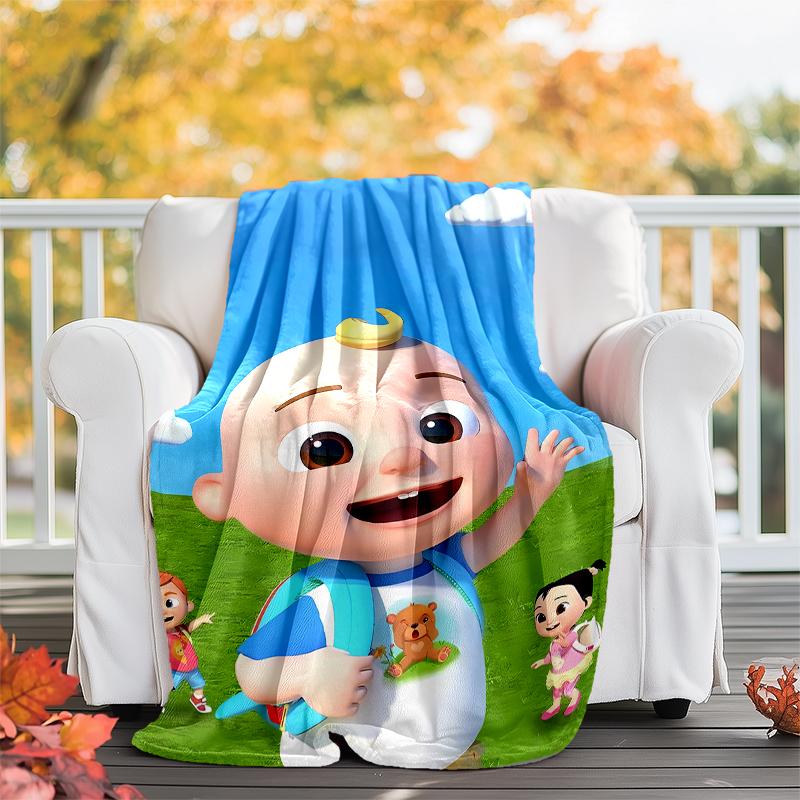 Coperta Stampata a Tema CoComelon - Perfetta per Divano, Letto, Viaggi e Uso Esterno | Lavabile in Lavatrice, Accogliente e Durevole.
