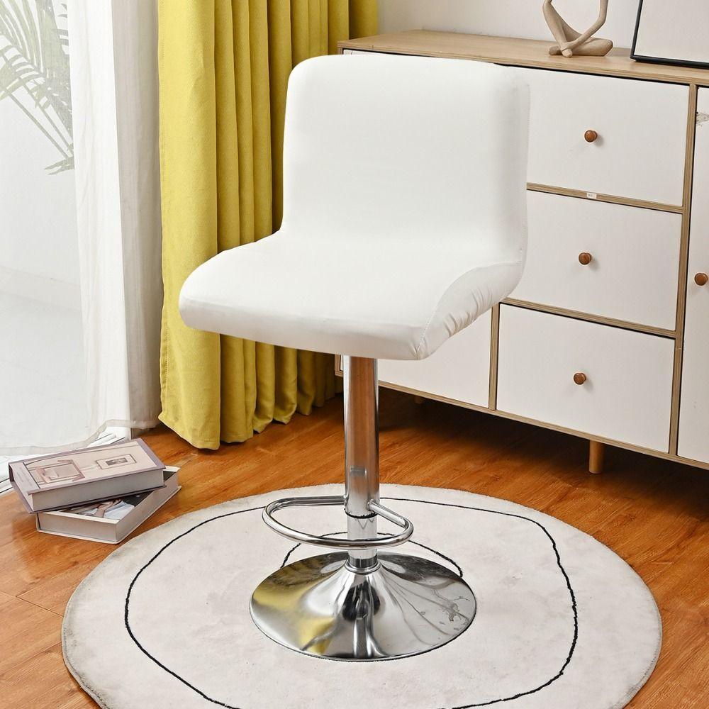 Fashion Anti-Slip Bar Stool Chair Cover PU waterproof Pu Leather Chair Cover High footstool elastic chair cover Dining Room