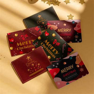 Cards with Envelopes Stickers Blessing Bronzing Christmas Greeting Card Merry Christmas