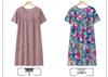 Sommer Baumwollseide Kurzarm Nachthemd für Frauen mittleren Alters und ältere Frauen – Leichtes, locker sitzendes Hauskleid