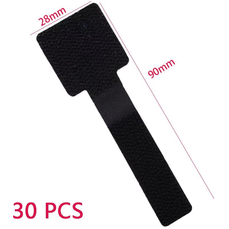 30pcs Reusable Cable Ties Home Self Adhesive Cord Organizer Desk Tidy Supplies Adjustable Hook Loop Fastener Accessory