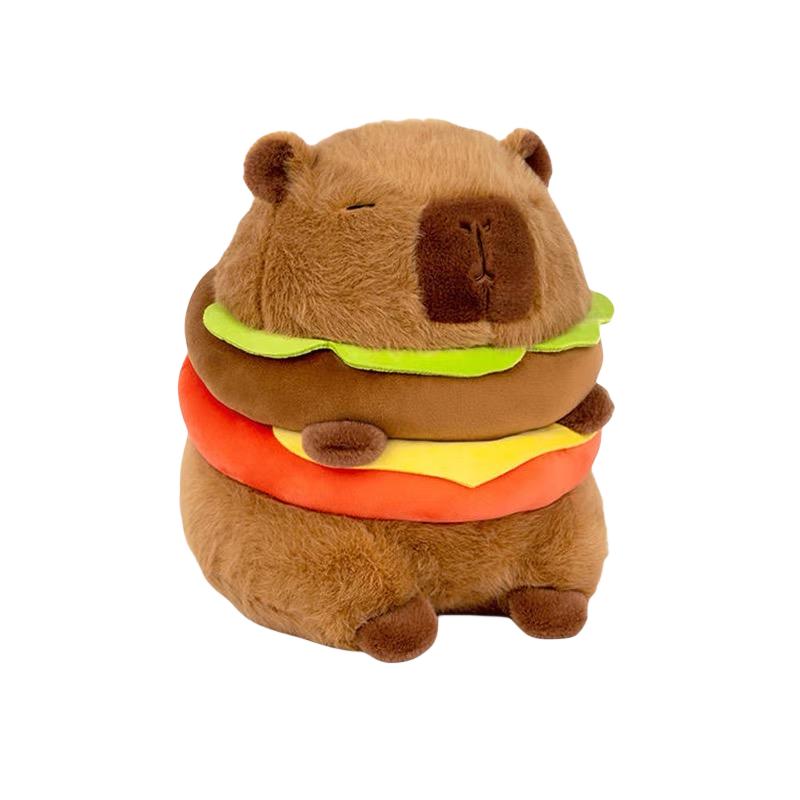 

Hamburg Capybara Dog Plush Toy Fluffty Kawaii Plushie Doll Simulation Capibara Puppy Anime Cute Stuffed Animals Soft Plush Gift 25-28cm