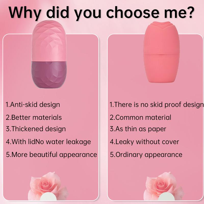 Silicone Cube Tray Shape Face Facial Ice Roller Massage Face Massage Roller Facial Reusable Ice Face Roller Skincare Tool