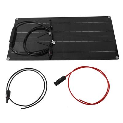 Solarmodul 100W Monokristallin Leicht Tragbar Solarladegerät Panel mit Kabel für Wohnmobil Zelt