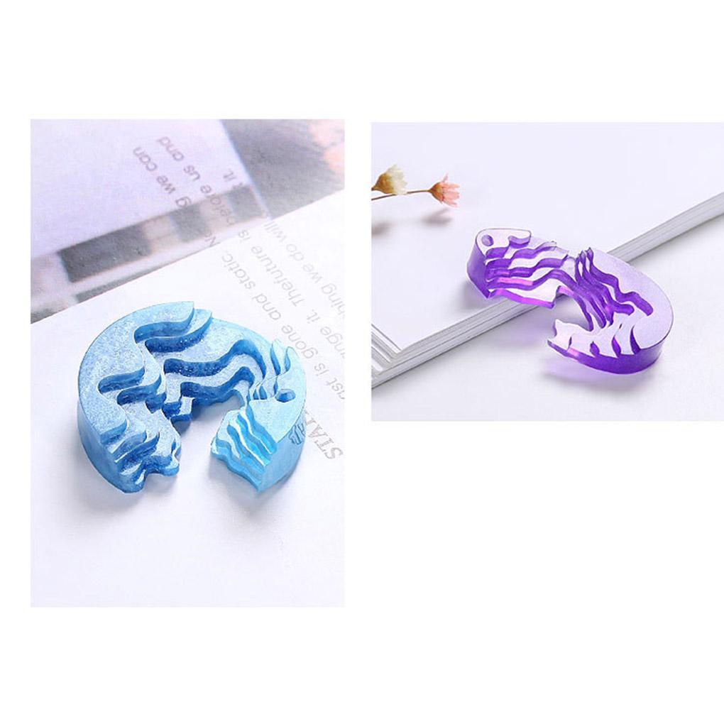 Crystal Island Pendant Making Mold 3D Island Pendant Silicone Jewelry Crafting DIY Mould Type 1